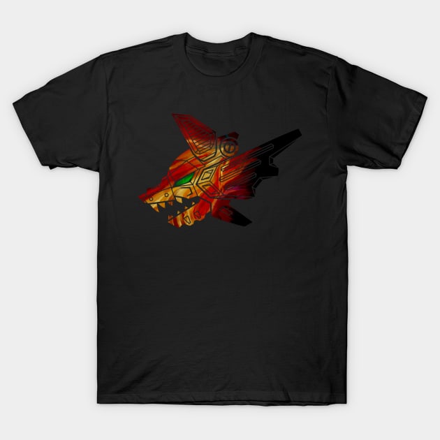 Mecha Robot Wolf | Fire Edition T-Shirt by MaiasaLiger